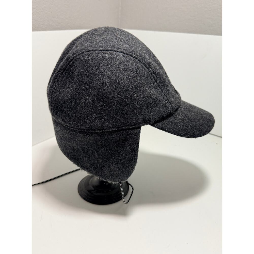 Patagonia Recycled Wool Ear Flap Cap Sherpa Cap M Gray Outdoor Winter View 5